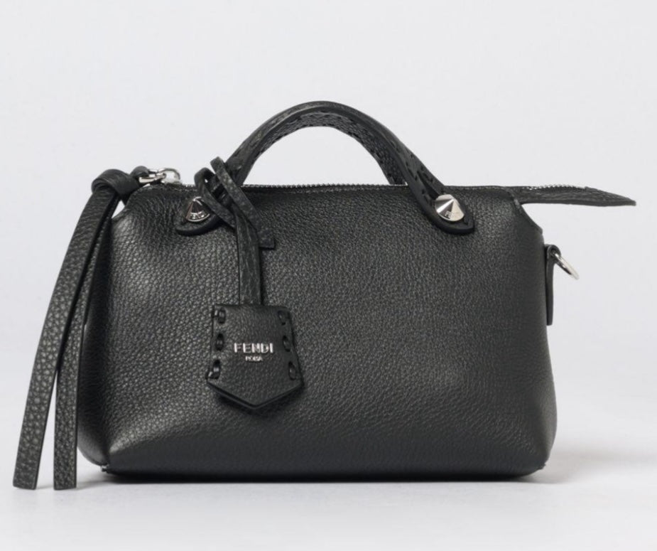 Fendi By The Way Small Top Handle Bag – Black Pebbled Leather