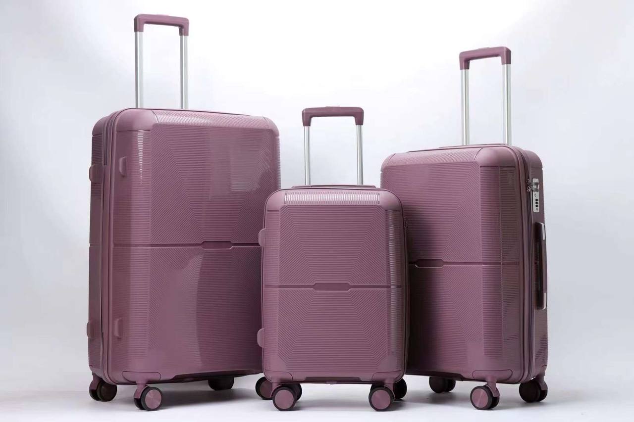 Cuero | PP Luggage Three Pieces Set for Foreign Trade Suitcase 20, 24, 28 Large Capacity 