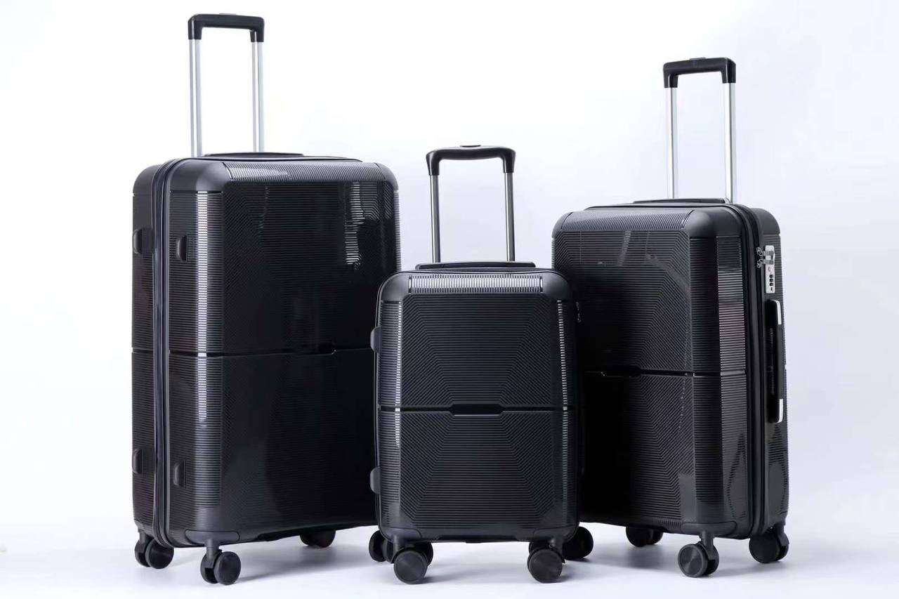 Cuero | PP Luggage Three Pieces Set for Foreign Trade Suitcase 20, 24, 28 Large Capacity 