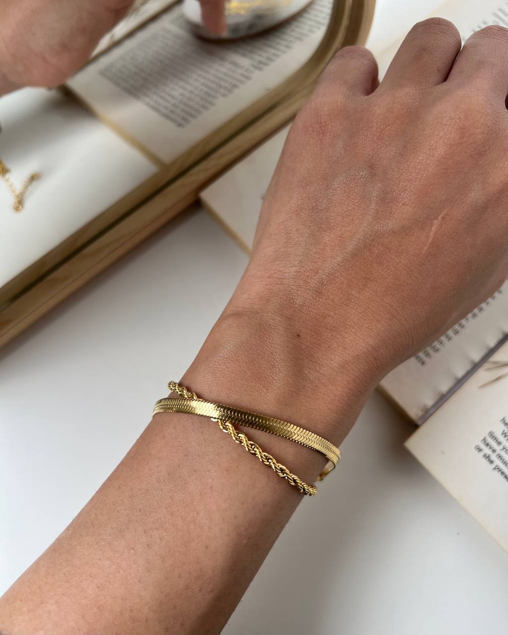 Cuero | Snake Double Chain Bracelet