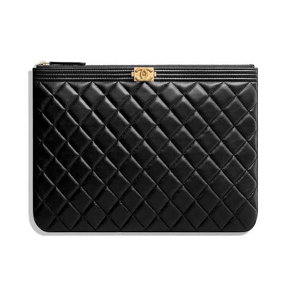 Cuero | Pouch in Lambskin Leather-Black