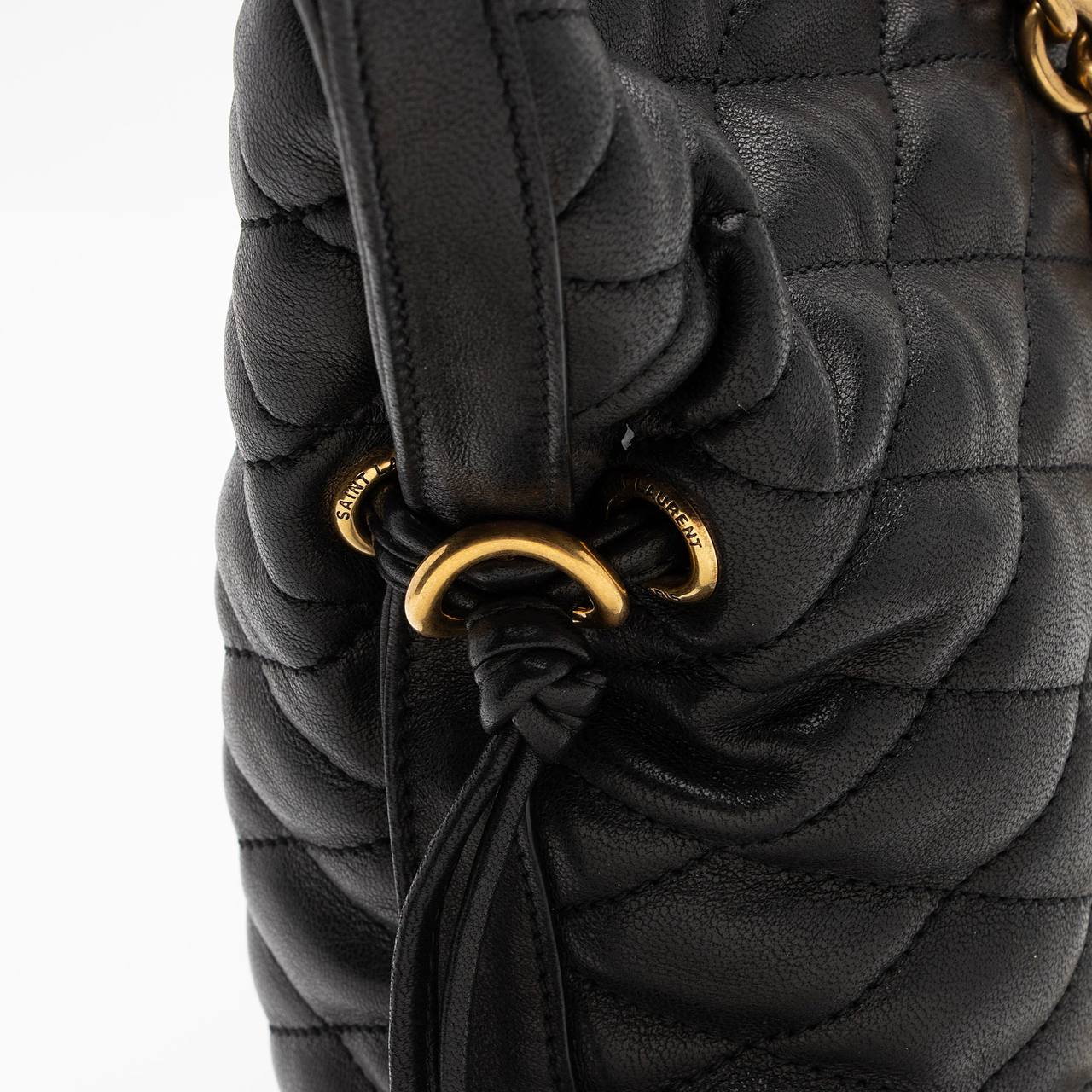 Cuero | MATELASSE QUILTED POCHON DRAWSTRING TOTE
