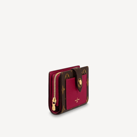 Cuero | Monogram Juliette Wallet Fuschia