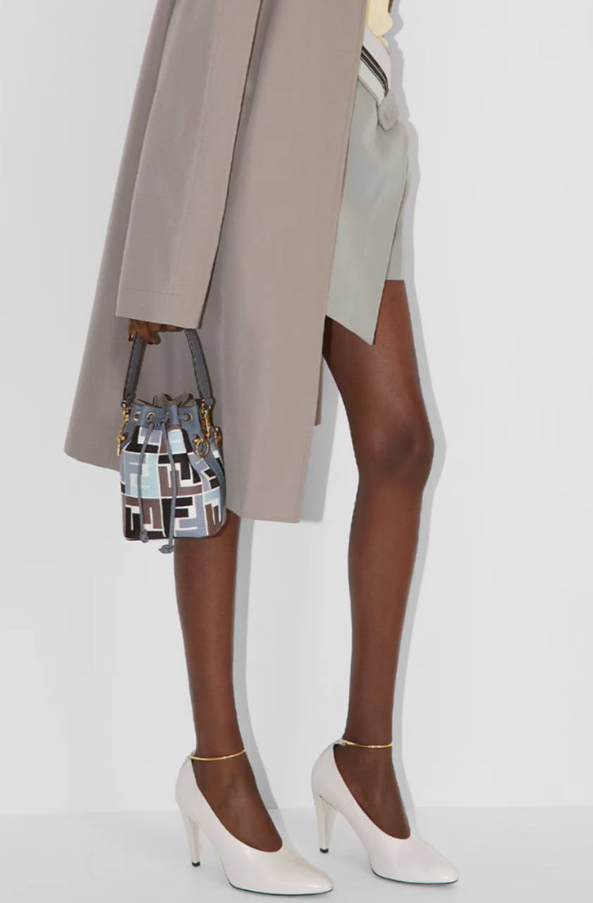 Cuero | Multicolor canvas mini-bag with FF embroidery