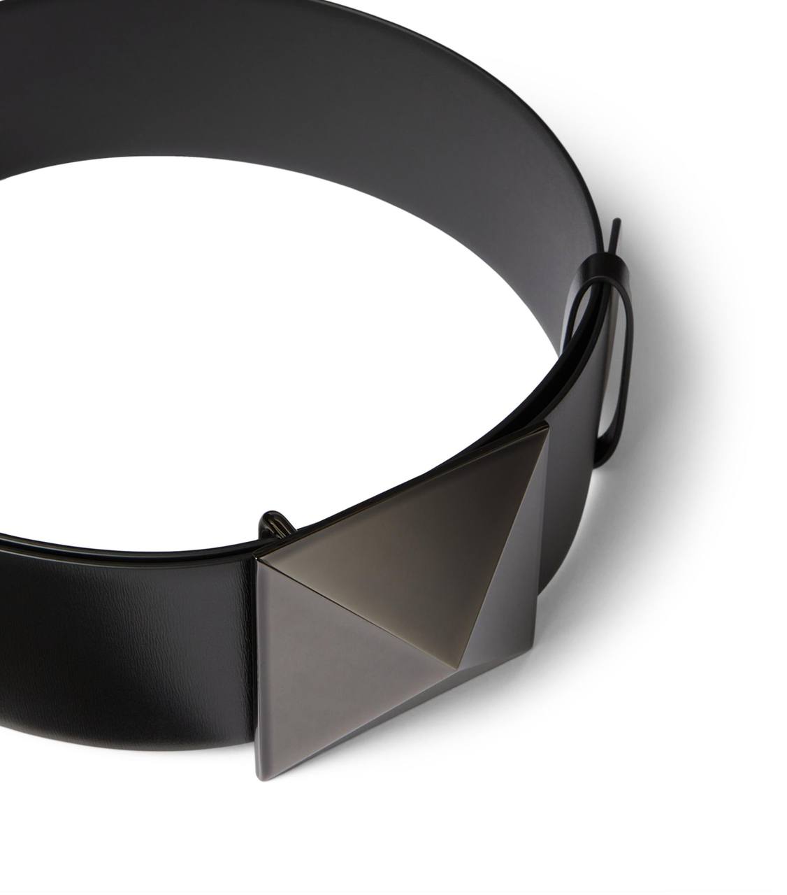 Cuero | Women's Garavani One Stud Reversible Leather Belt in Black