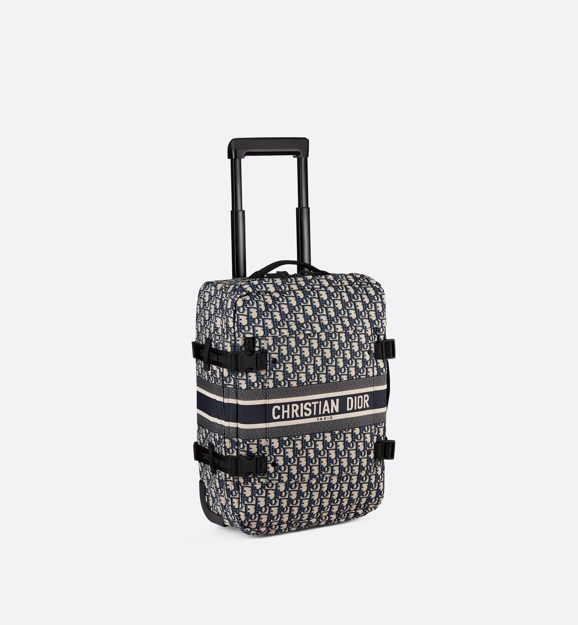 Cuero | Small diortravel suitcase in blue oblique Luggage