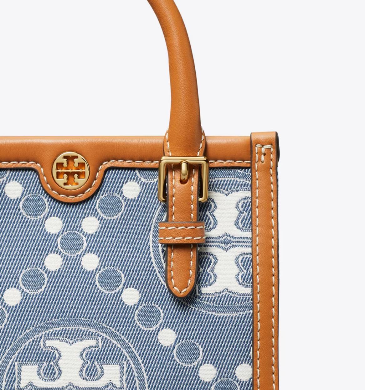Cuero | MONOGRAM DENIM MINI TOTE