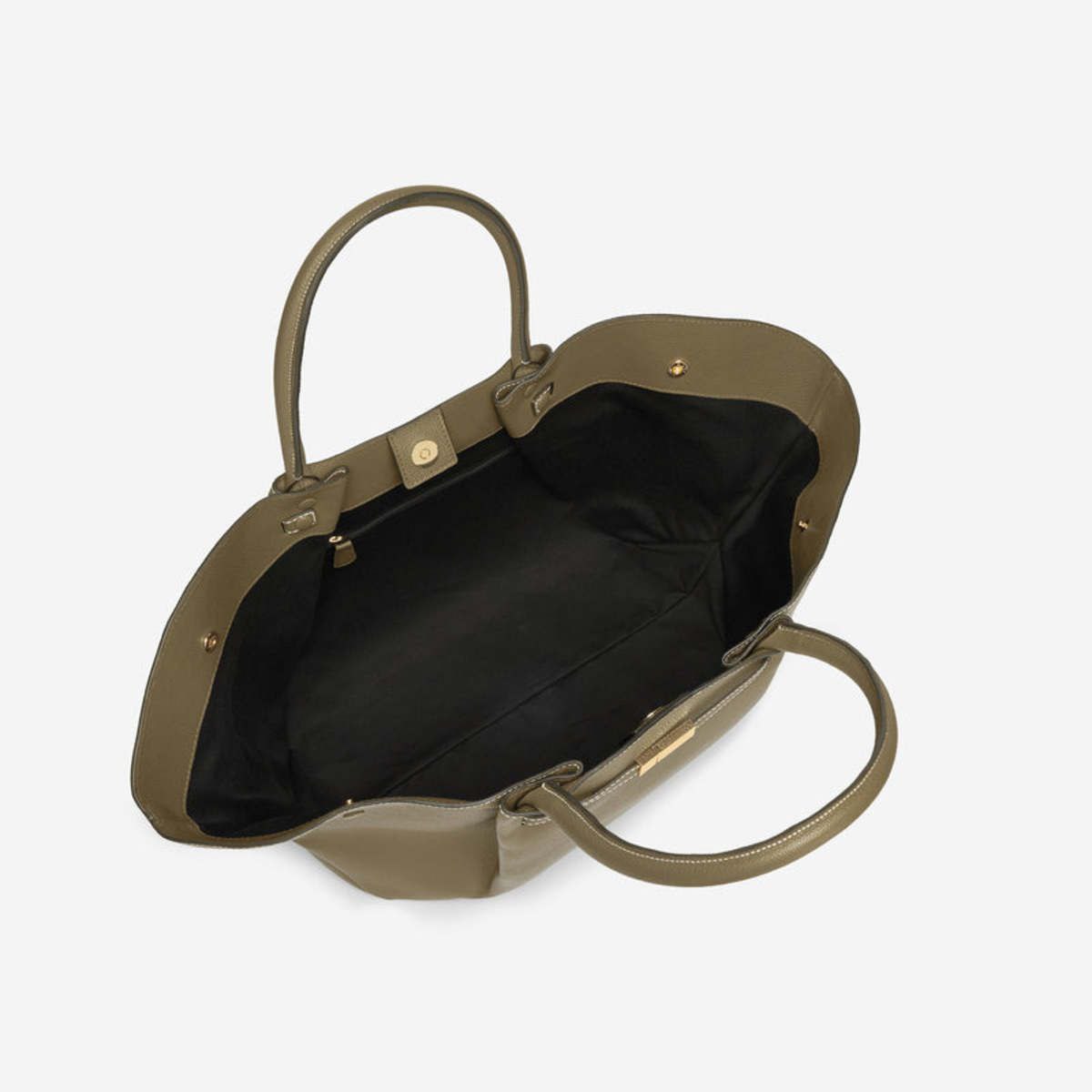 Cuero | Demellier The Midi New York Grain Ecru Stitching