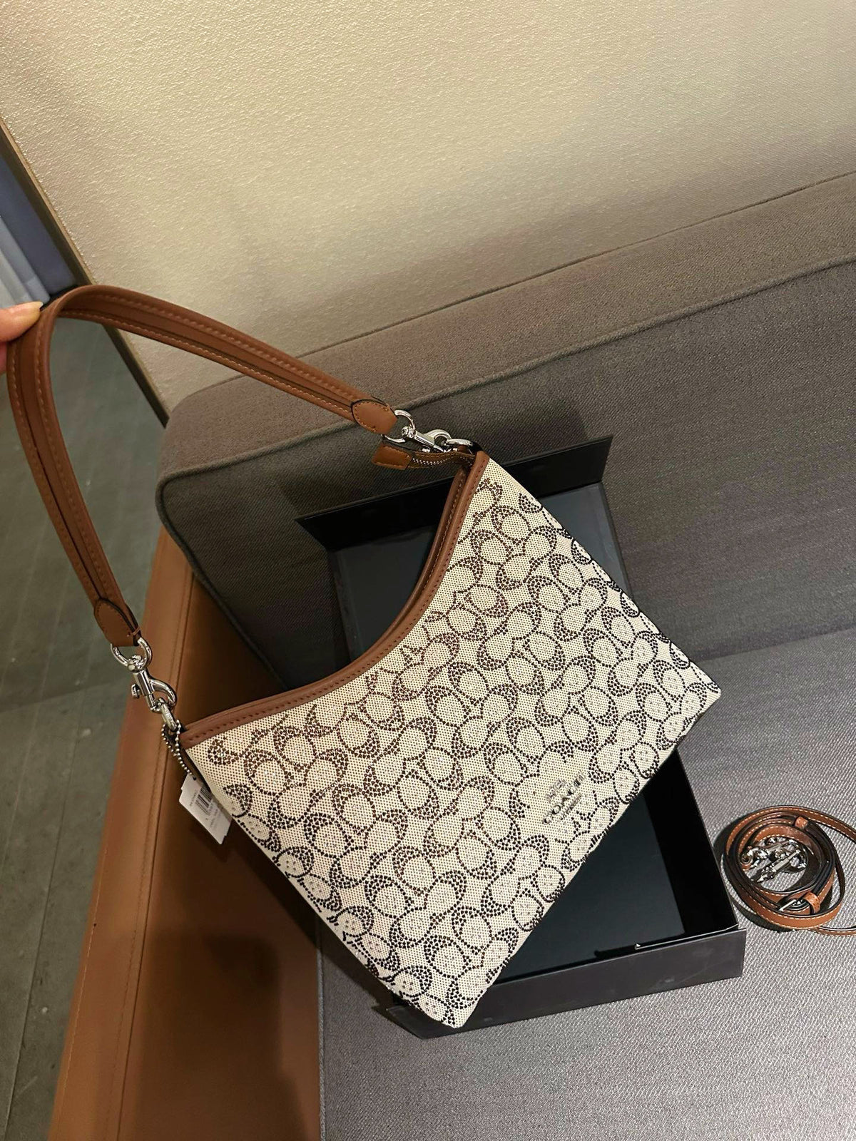 Cuero | Signature Rhinestone Shoulder Bag - White Multi