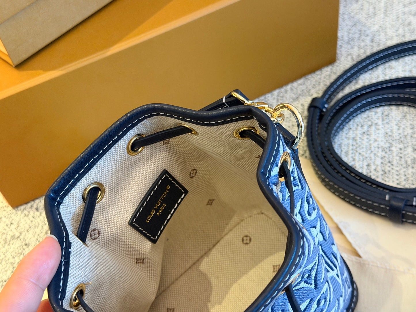 Cuero | Monogram Jacquard Mini Bucket Bag