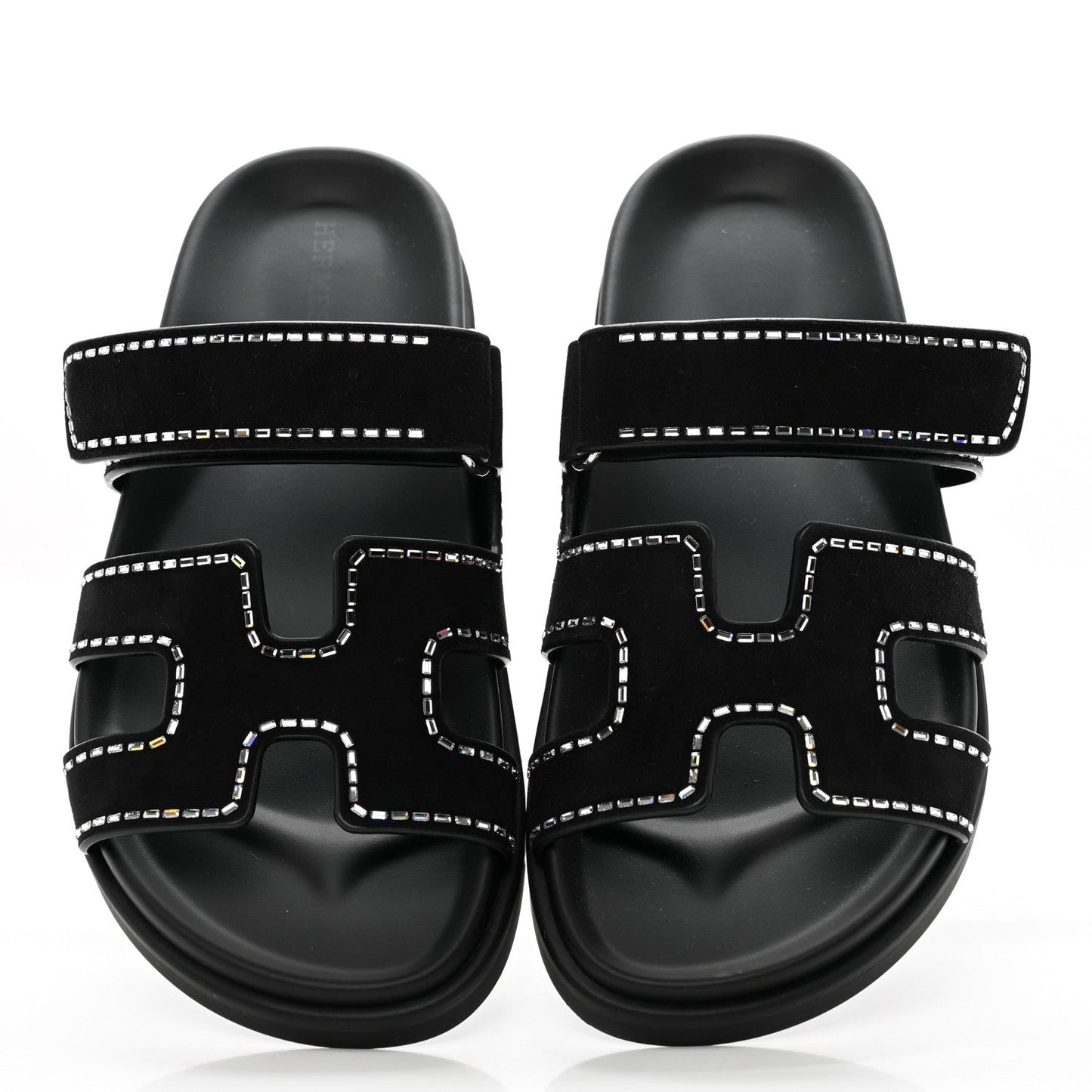 Cuero | Suede Crystal Chypre Sandals