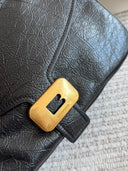 Balenciaga Soft Saddle Shoulder Bag – Black Cracked Leather with Gold Hardware