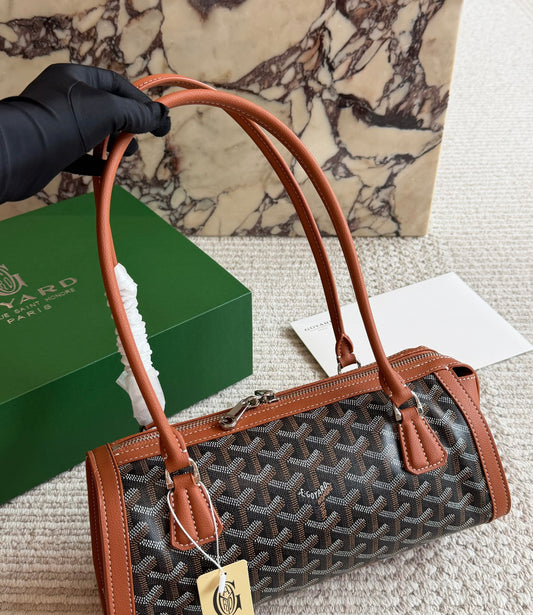 Cuero | Monogram Barrel Top Handle Bag