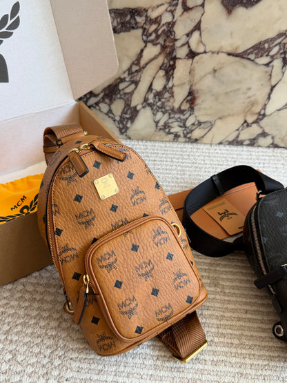 Cuero | Mini Sling Bag Cognac Monogram