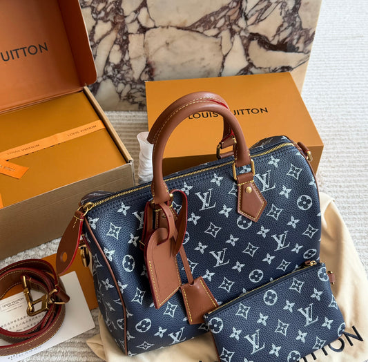 Cuero | Speedy 25 Denim Blue