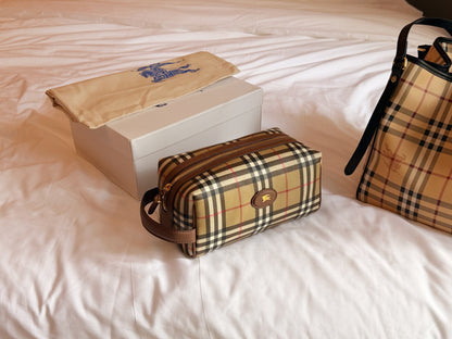 Cuero | Classic Check Cosmetic Pouch