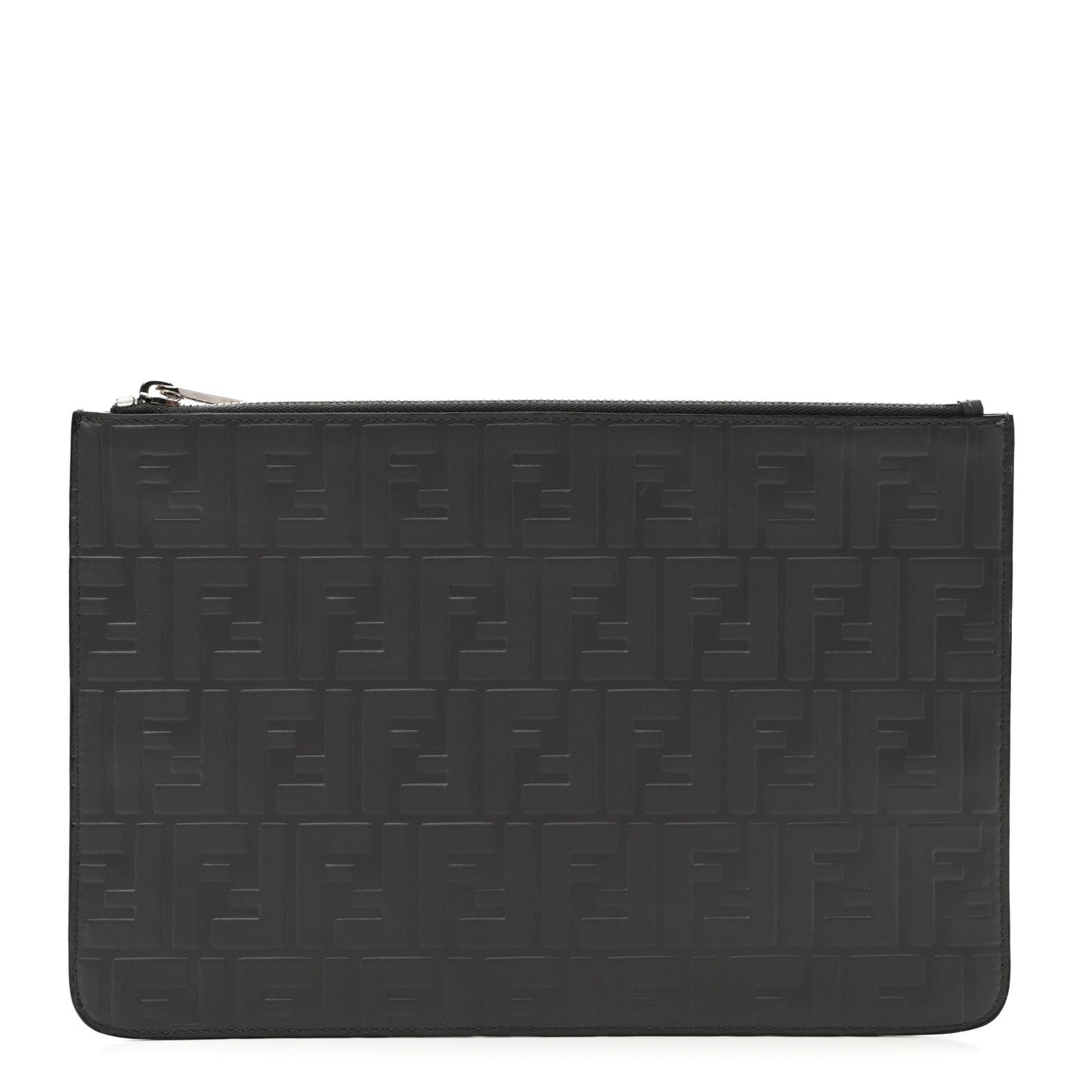 Cuero | Vitello Grace FF Embossed Pouch Black