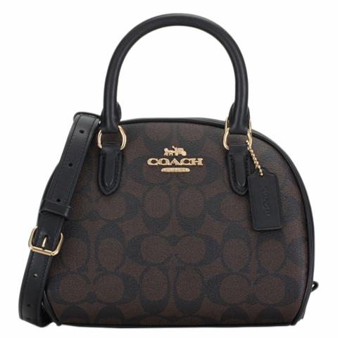 Cuero | Sydney Satchel Signature Brown Black