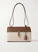 Loro Piana  L27 canvas and leather shoulder bag