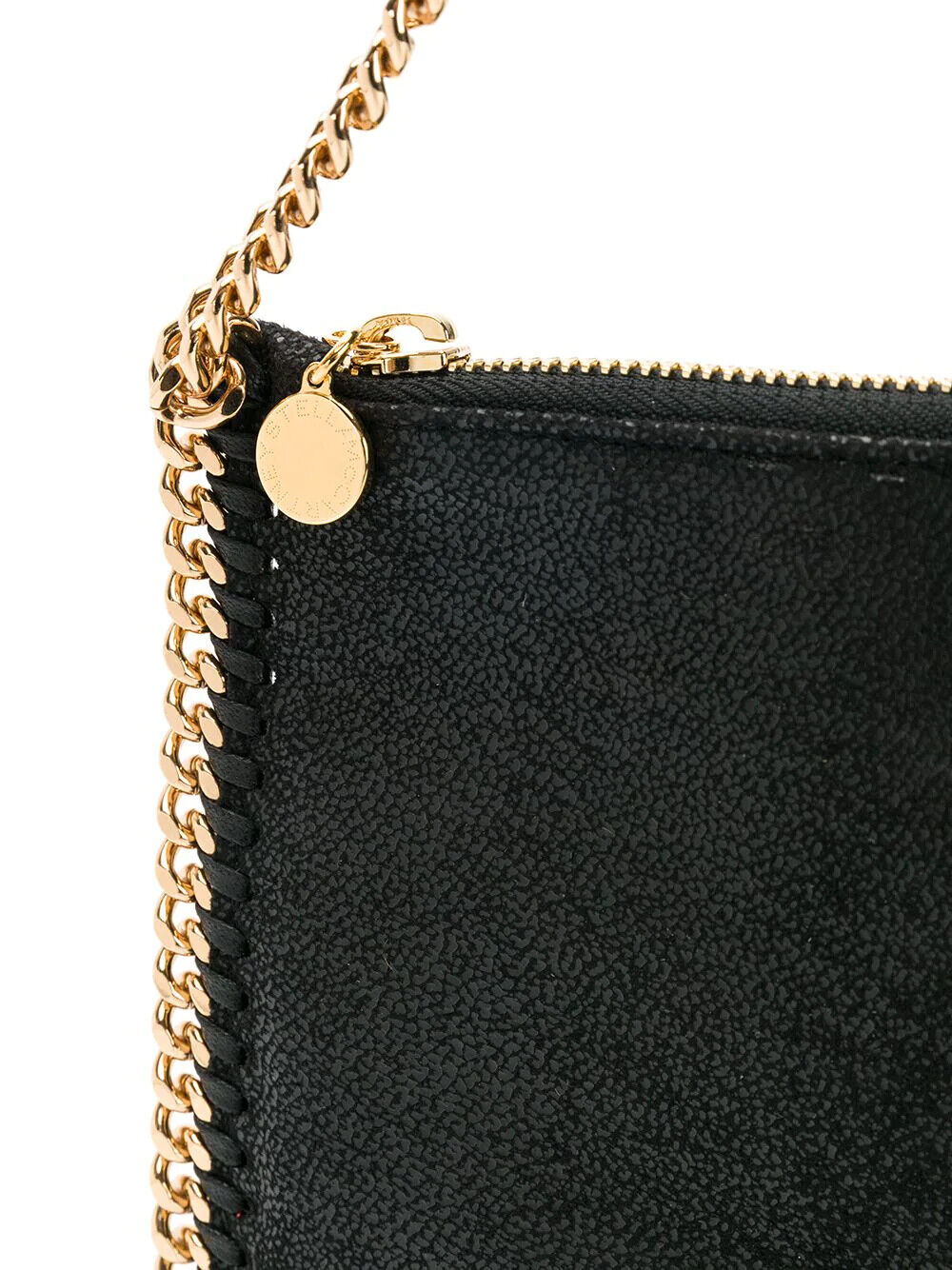 Cuero | NWT NEW women's black gold Falabella Clutch Bag