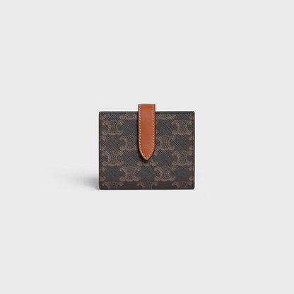 Cuero | Small Strap Wallet in Triomphe Canvas and lambskin