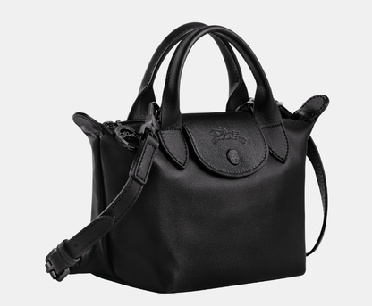 Cuero | Le Pliage Xtra XS Handbag Black Leather