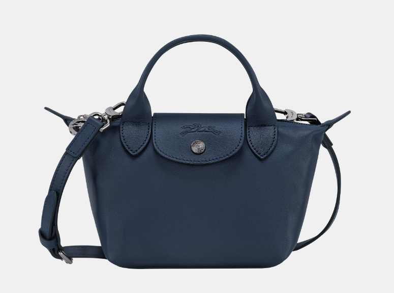 Cuero | Le Pliage Xtra XS Handbag Navy Leather