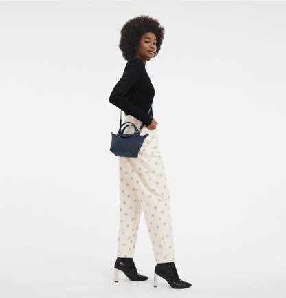 Cuero | Le Pliage Xtra XS Handbag Navy Leather
