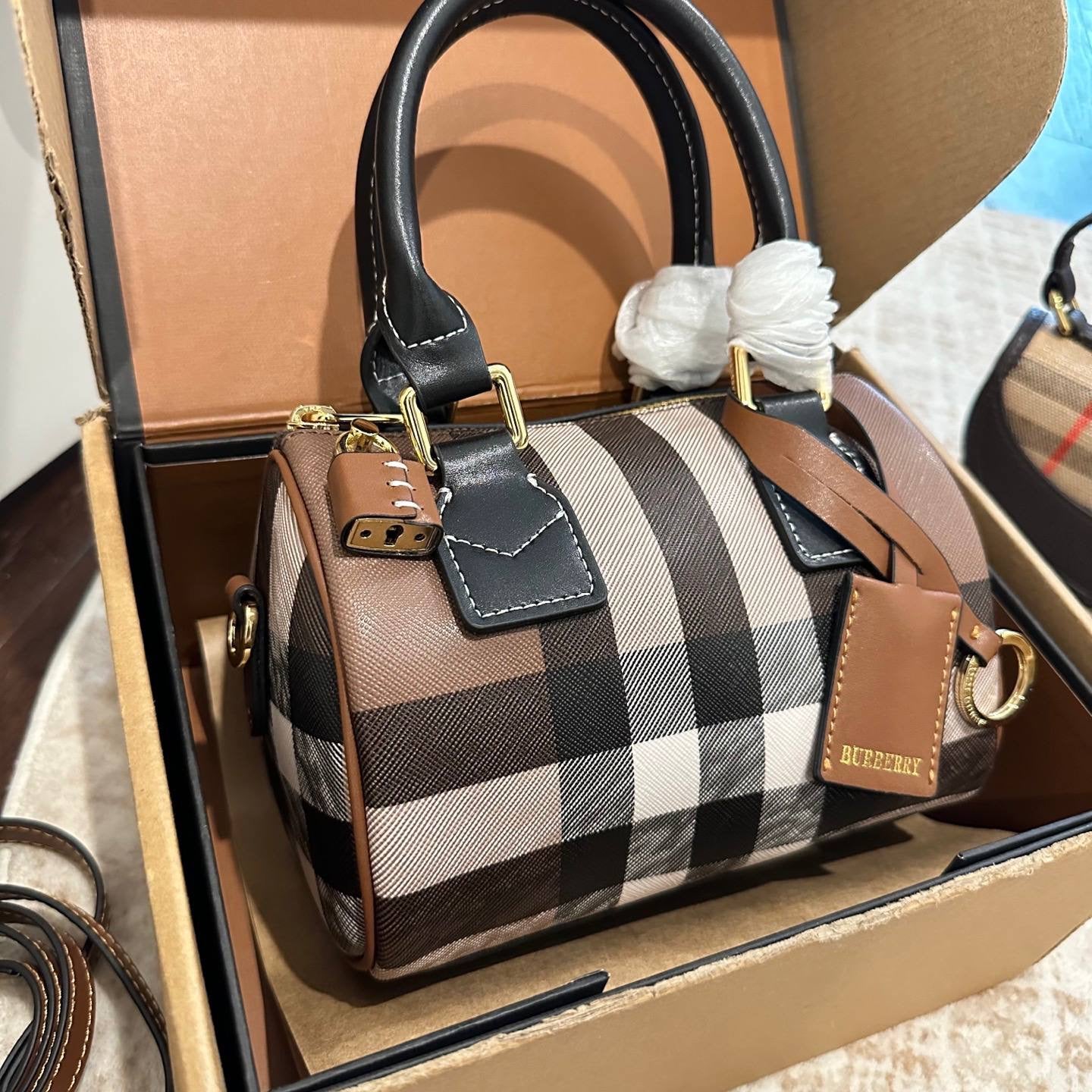 Cuero | mini check padlock tote bag