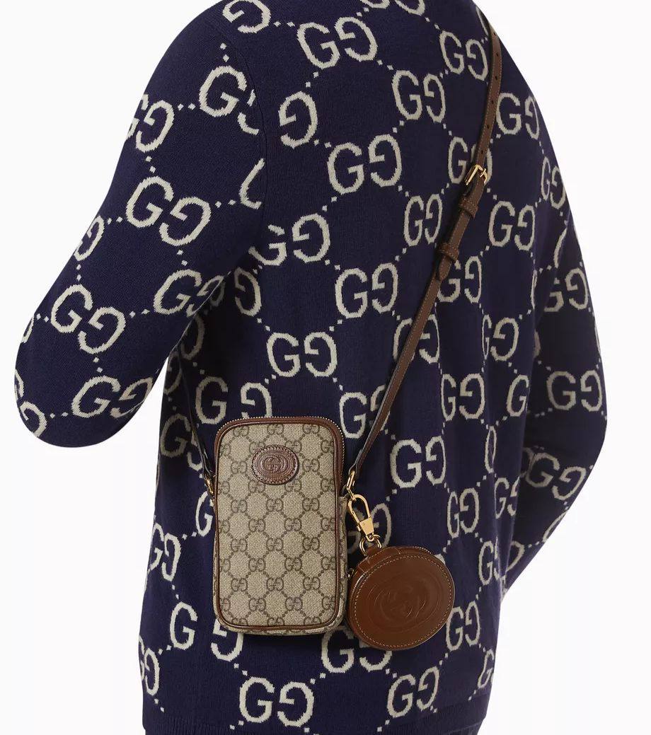 Cuero | GG-print mini messenger bag