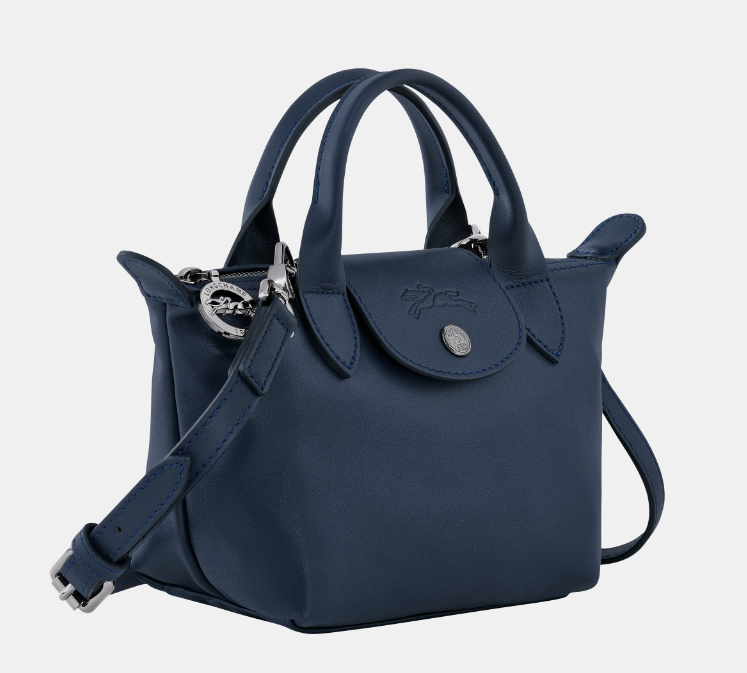 Cuero | Le Pliage Xtra XS Handbag Navy Leather