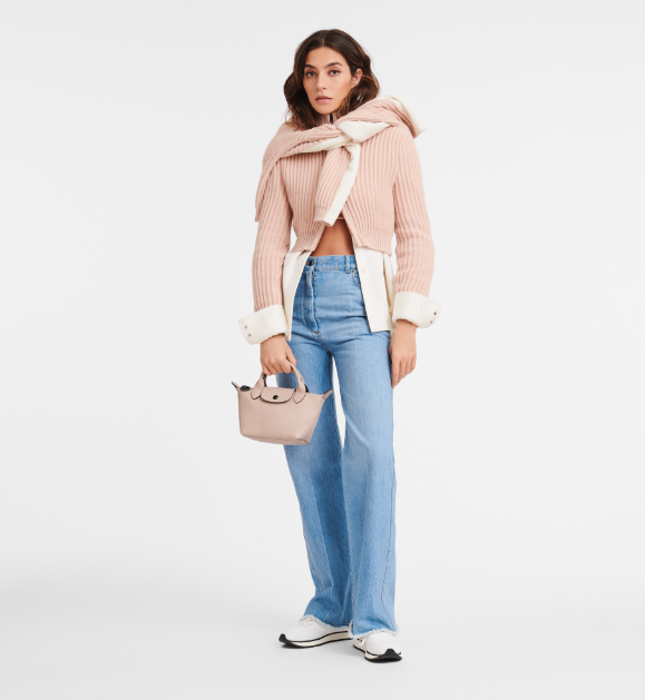 Cuero | Le Pliage Xtra XS Handbag Nude Leather