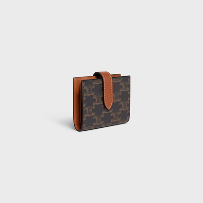 Cuero | Small Strap Wallet in Triomphe Canvas and lambskin