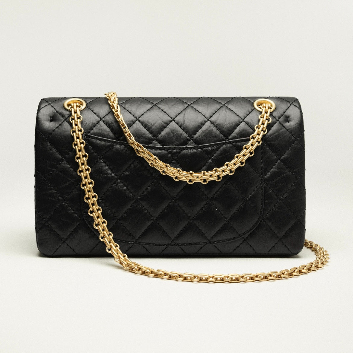 Cuero | Aged Calfskin & Gold-Tone Metal Black
