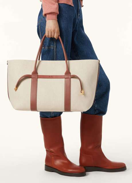 Cuero | Loro Piana Ghiera Shopper Large