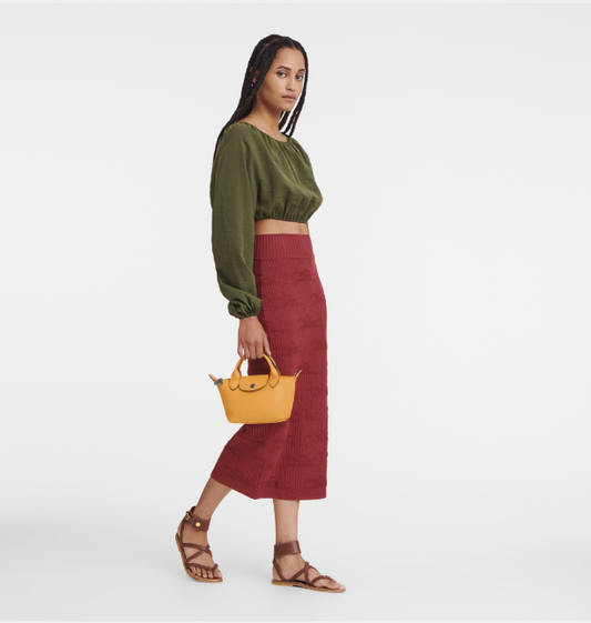 Cuero | Le Pliage Xtra XS Handbag Yellow Leather