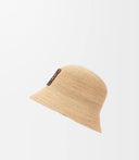 Miu Miu Bucket hat in raffia and calfskin