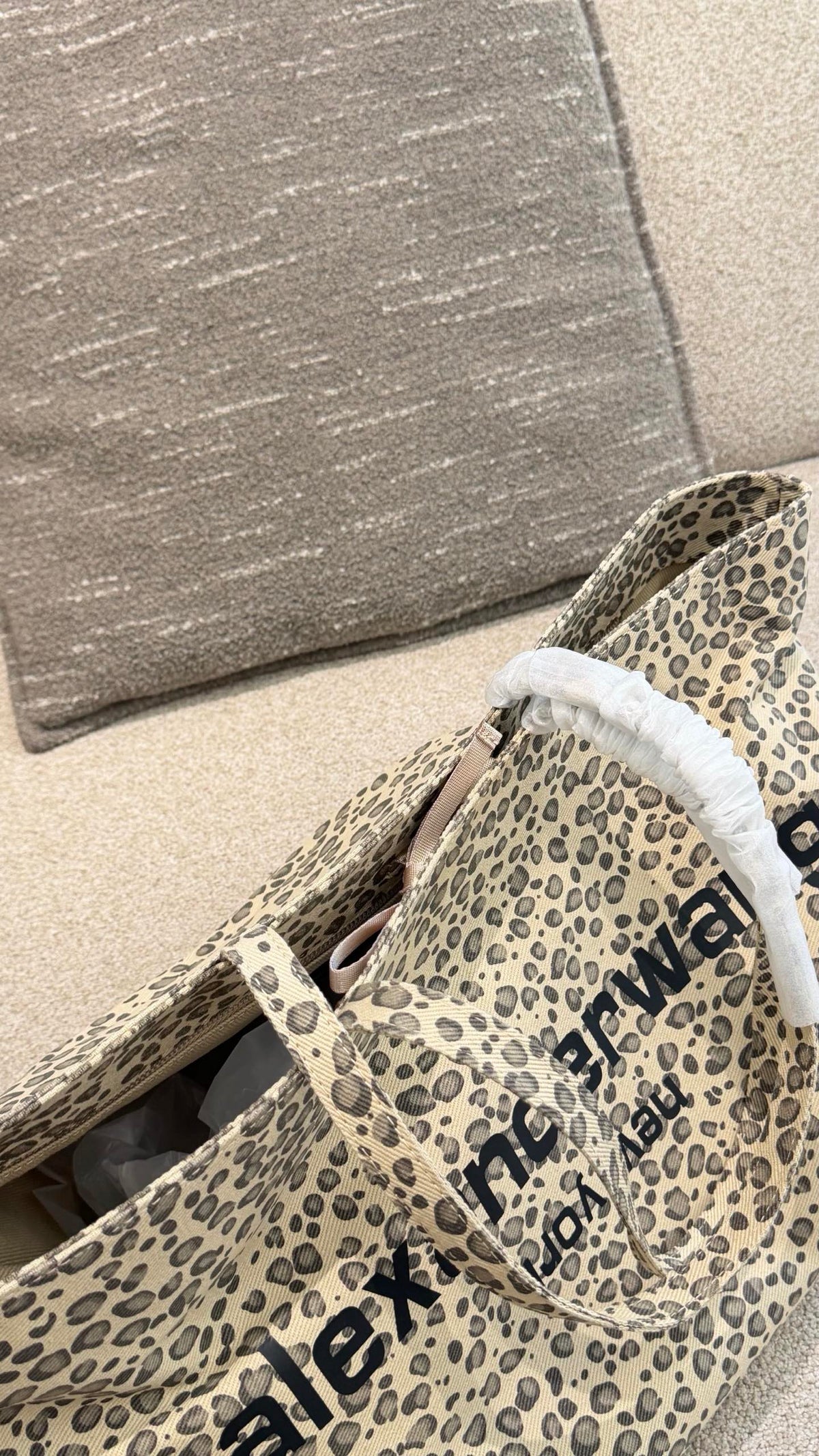 Cuero | Leopard Print Logo Tote Bag - Beige Leopard