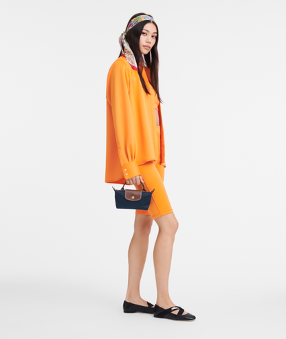 Cuero | Le Pliage Pouch with handle Navy