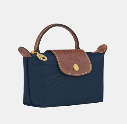 Cuero | Le Pliage Pouch with handle Navy