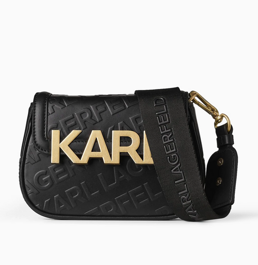 Cuero | Original K/Letters Embossed Crossbody Bag in Leather