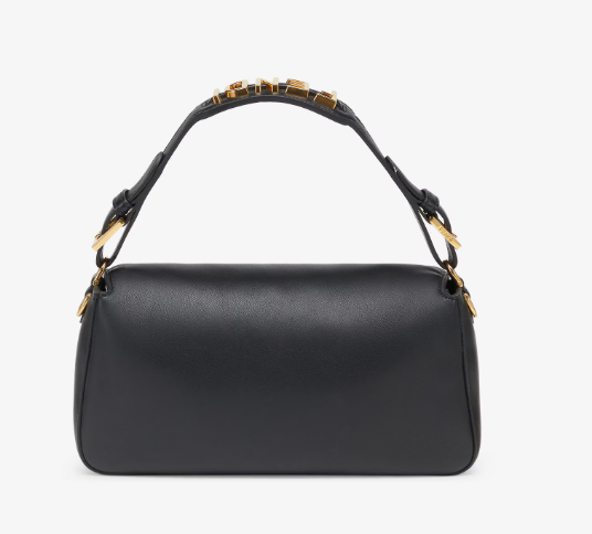 Cuero | Baguette Black nappa leather bag