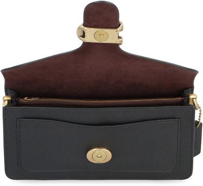 Cuero | Tabby Logo Plaque Shoulder Bag