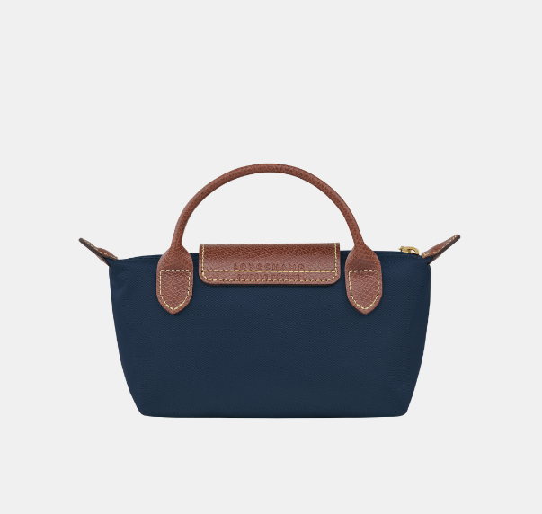 Cuero | Le Pliage Pouch with handle Navy