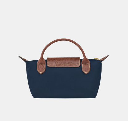 Cuero | Le Pliage Pouch with handle Navy