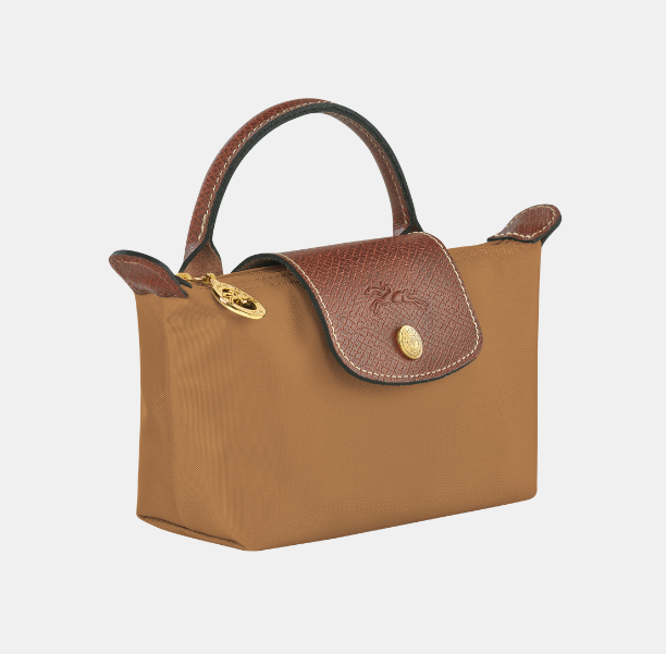 Cuero | Le Pliage Pouch with handle Fawn