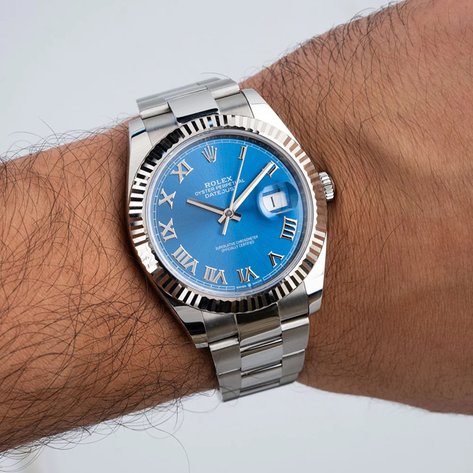 Cuero | Datejust 41 Azzurro Dial - 126334