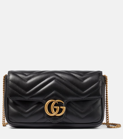 Cuero | GG Marmont leather wallet on chain