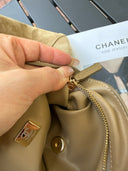 Chanel Classic Flap Shoulder Bag – Beige Suede with Gold Hardware