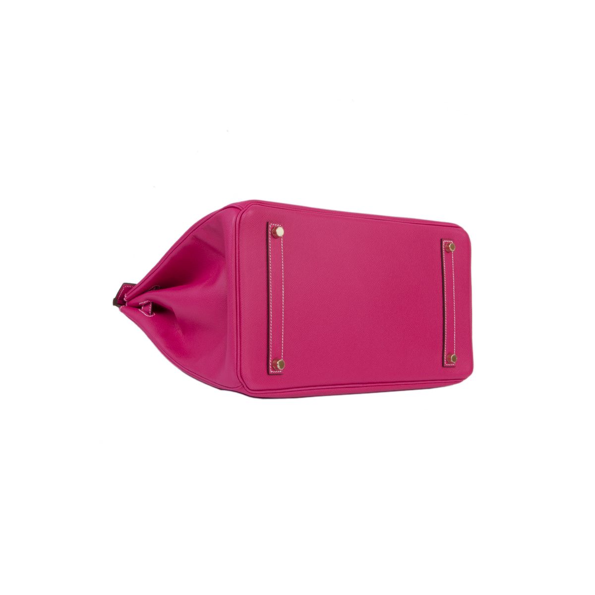Cuero | Birkin Hot Pink Leather Gold Hardware
